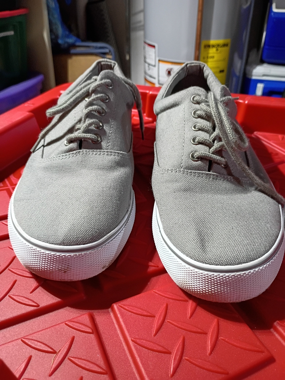 Casual Men's Canvas Lace-Up Sneakers — Grey